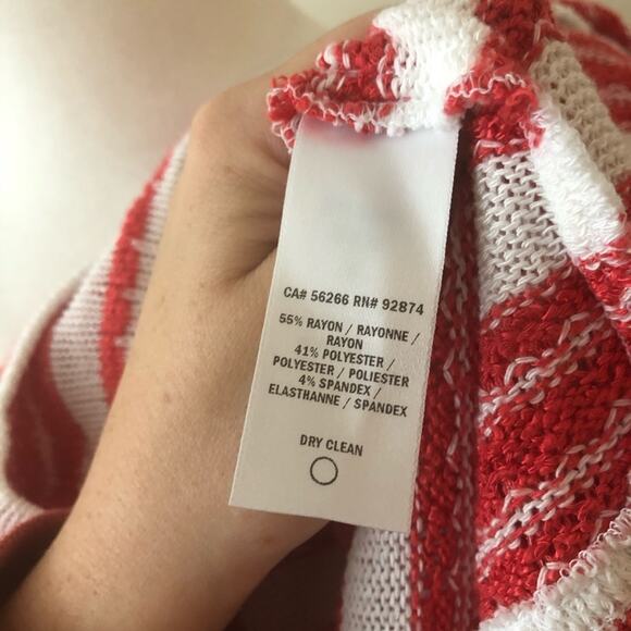 Splendid Red and White Striped Knit Sweater - Picture 6 of 6